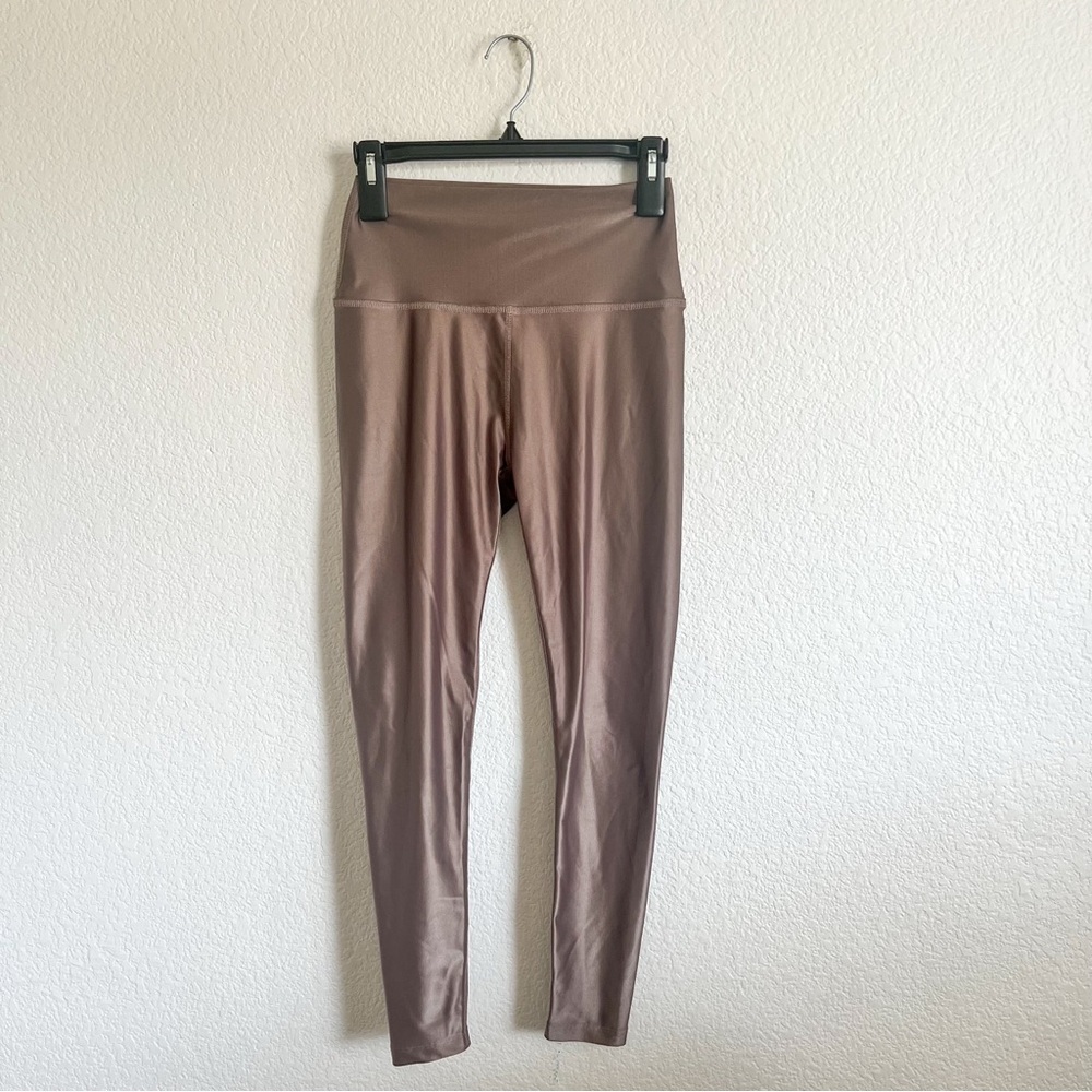 Beyond Yoga Large Sportgloss Smooth Operator High Waisted Leggings Cocoa Brown